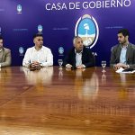 Móvil de LVDiez- Gobernador Alfredo Cornejo- Marcha por el agua